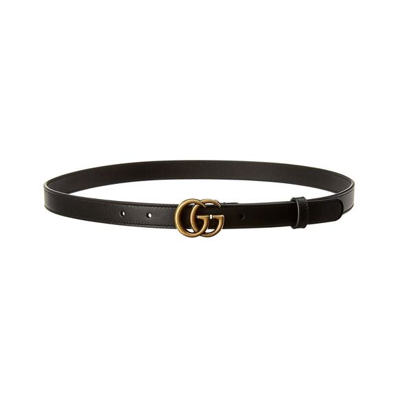 Gucci Accessories - Gucci Double G Thin Leather Belt, Black
